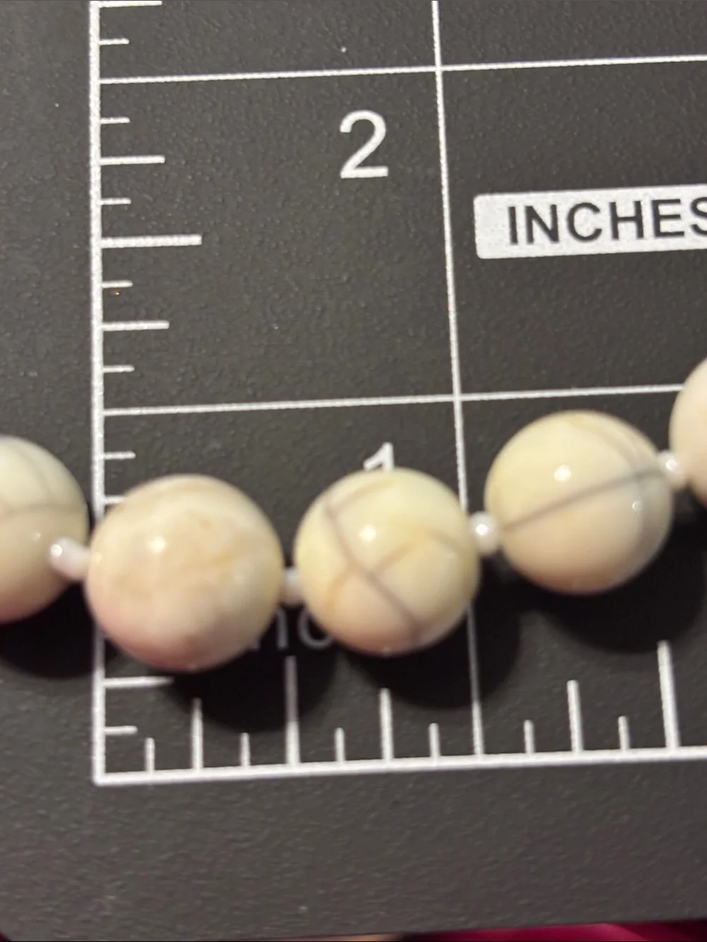 Chico's Cream Howlite-Style‎ Beaded Necklace